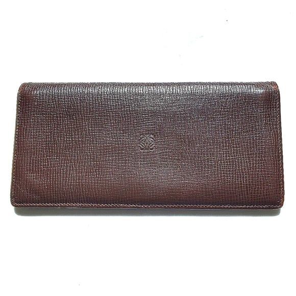 Loewe Handbags - Loewe Wallet Long Slim Bifold Brown Calf Leather Soft Quiet‎ Luxury Minimalist